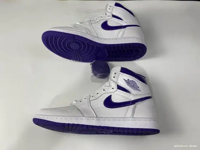 Cheap COURT HIGH PURPLE RETRO JORDAN 1 AIR CD0461-151 0602